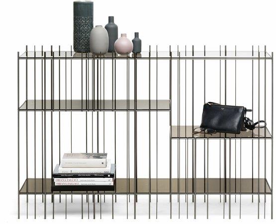 Console en métal finition bruni Metrica Console - Mogg