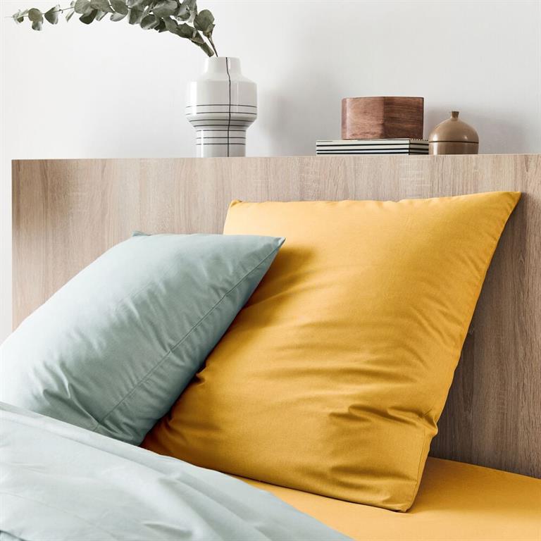 Lot de 2 taies d'oreiller en coton - jaune genet 65x65cmCALANQUES