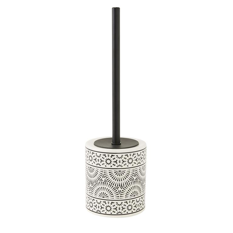 Brosse WC en porcelaine motif ethnique
