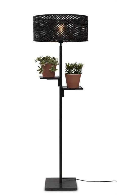Lampadaire bambou noir Ø50cm