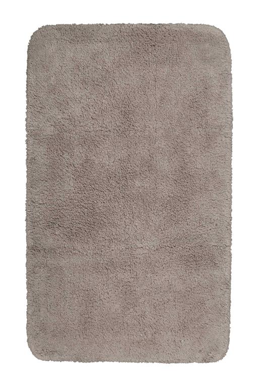Tapis de bain doux marron taupe coton 70x120
