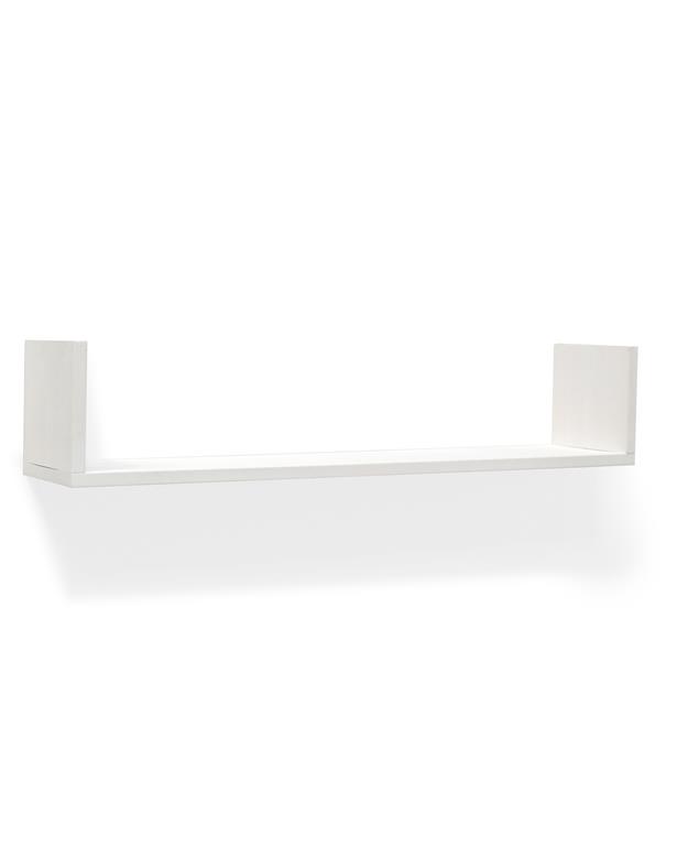 Étagère en bois de pin blanche 60x20cm