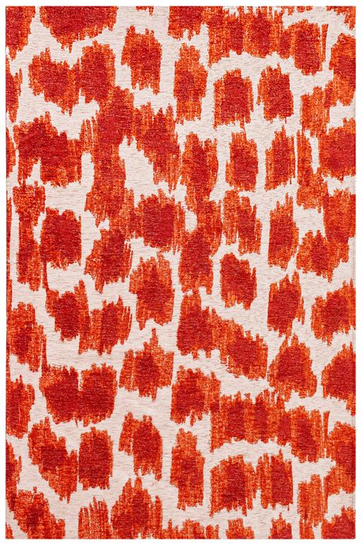 Tapis de salon moderne tissé plat orange 240x340 cm