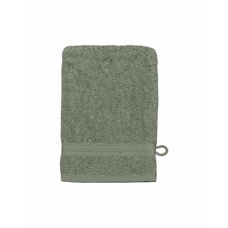 Lot de 3 gants de toilette 550 g/m²  sauge 16x22 cm