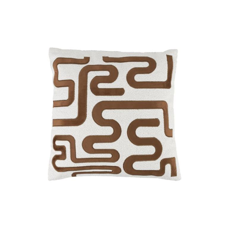 Coussin en tissu marron