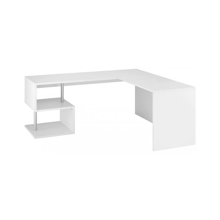Bureau effet bois blanc 160x60 cm