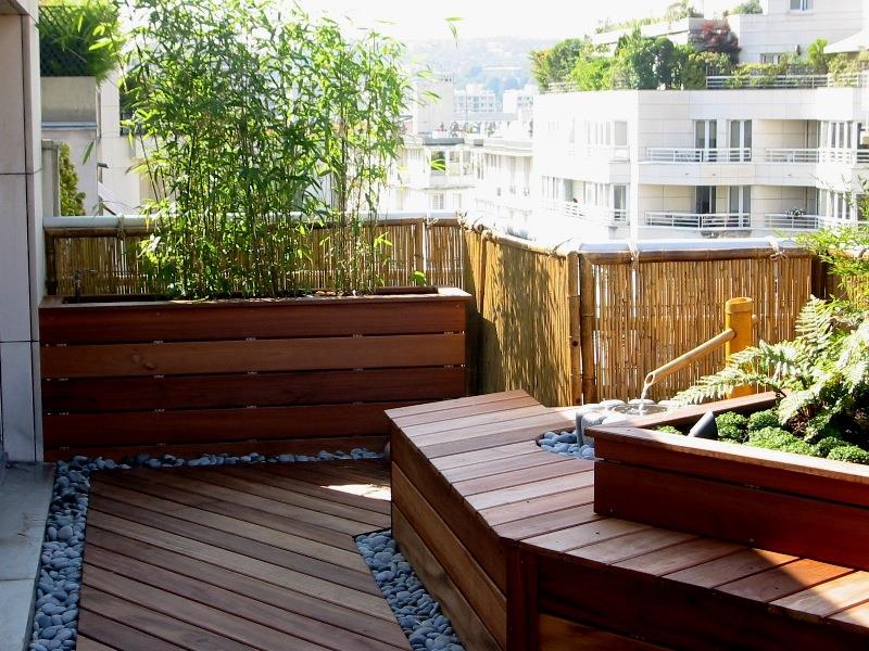 Conception d'une terrasse en bois: Brise vue en bois pour balcon ou  terrasse