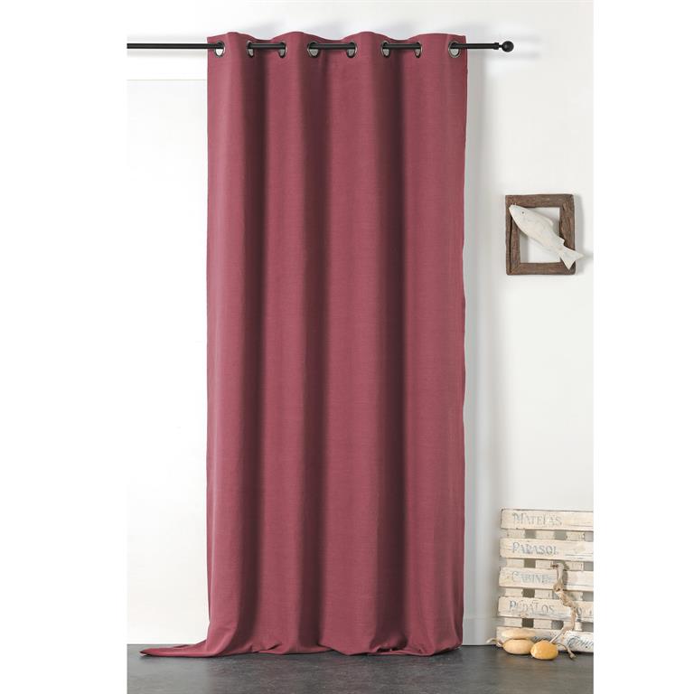 Rideau en 100% lin libeccio bordeaux 135x255 cm