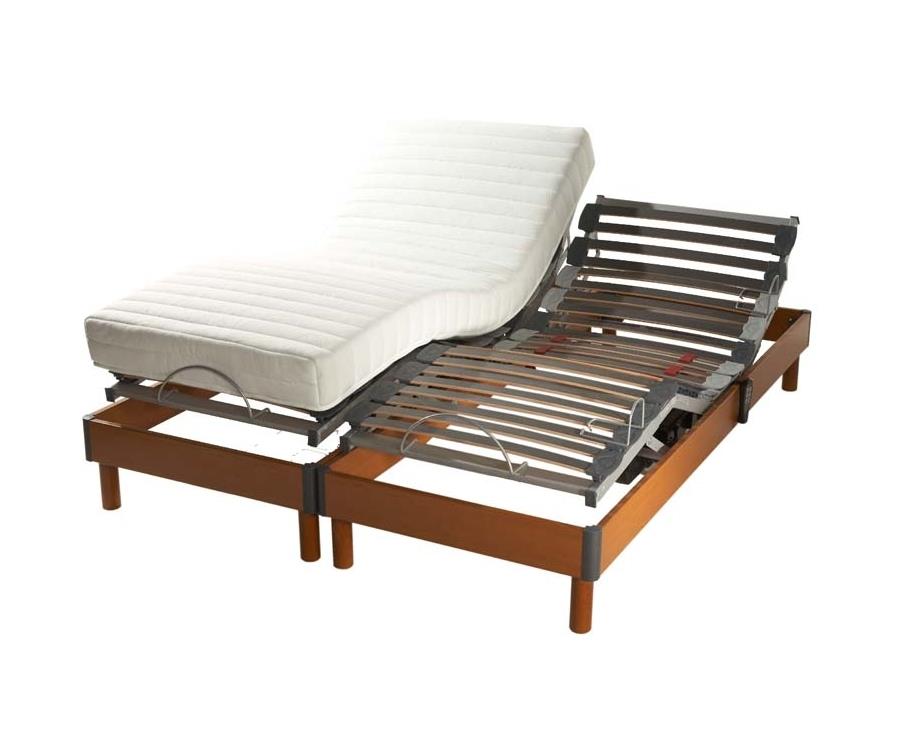 Sommier de relaxation en bois merisier Découvrez le confort exceptionnel de ce sommier de relaxation à lattes avec une élégante finition en bois merisier. Avec ses 5 plis de couchage, ...