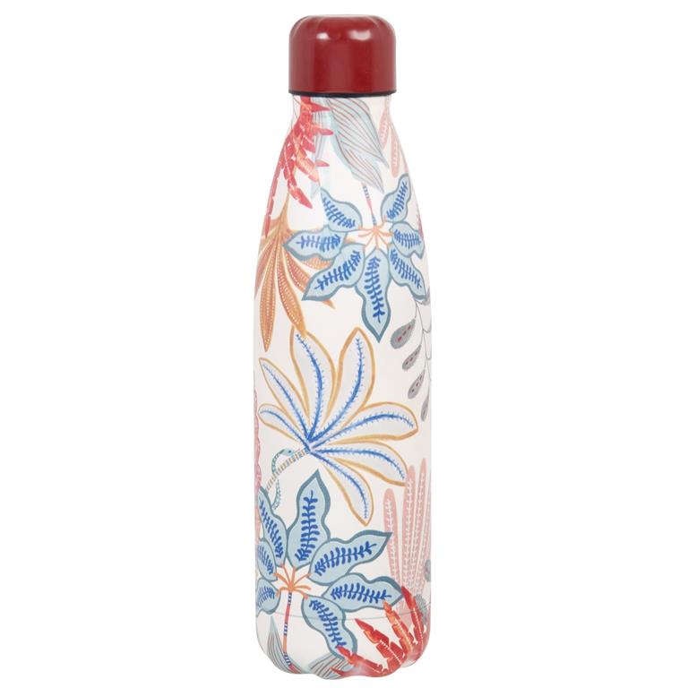 Gourde en inox motif fleuri multicolore 0