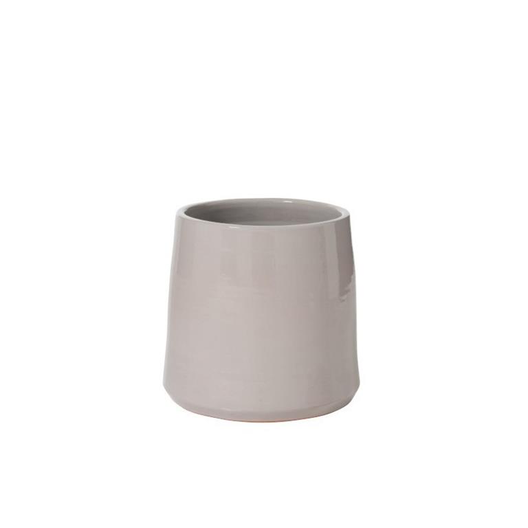 Cache-pot céramique gris H27cm