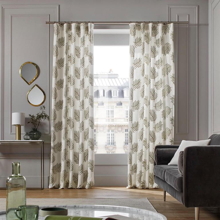 Rideau en viscose blanc 136x350 cm