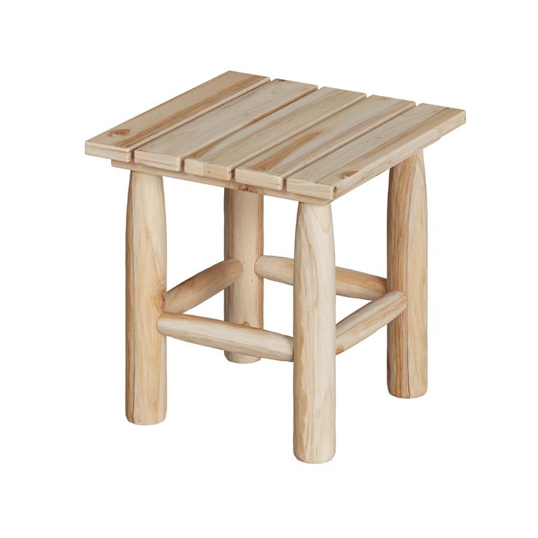 Table d'appoint carré en branche de teck massif