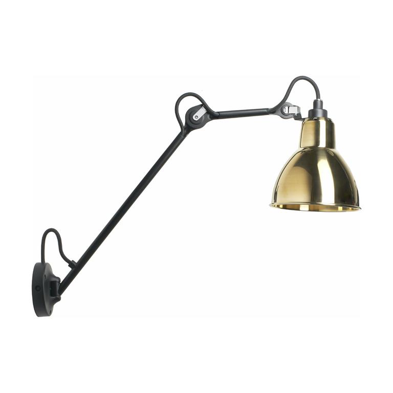 Applique murale avec interrupteur en acier doré Gras SW 122 - DCW Editions