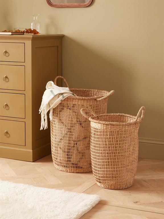 Panier en jonc de mer par lot de 2