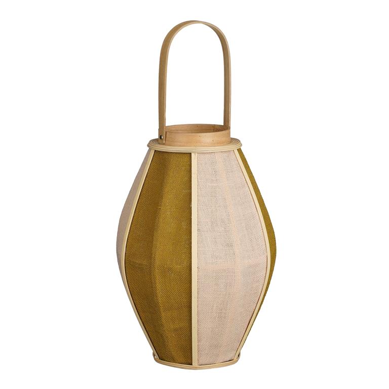 Lanterne en jute beige et marron H45
