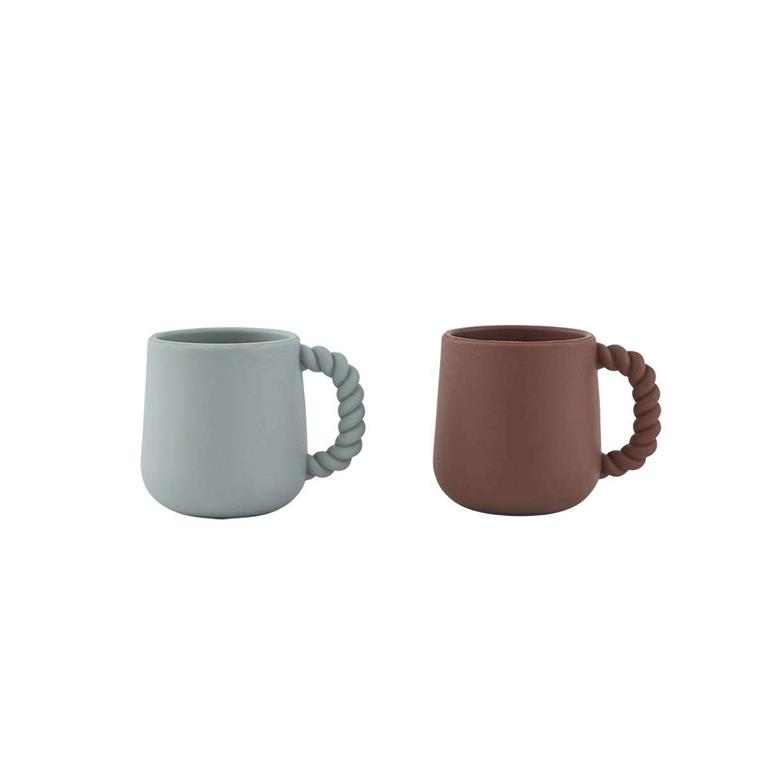Lot de 2 tasses marron en silicone h7