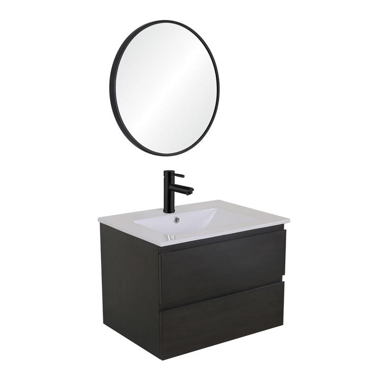 Meuble simple vasque 60cm  Noir 