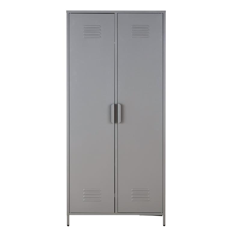 Dressing 2 portes en métal gris