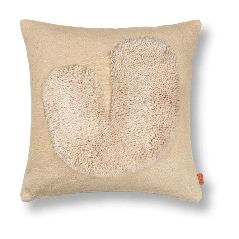 Coussin sable et blanc cassé 50 x 50 cm Lay - Ferm Living