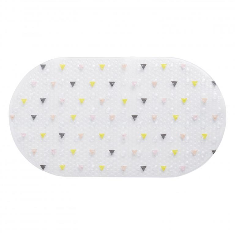 Tapis de douche anti-dérapant géométrique 69x38cm