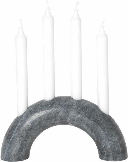 Bougeoir en marbre noir Bow Candle  - Ferm Living