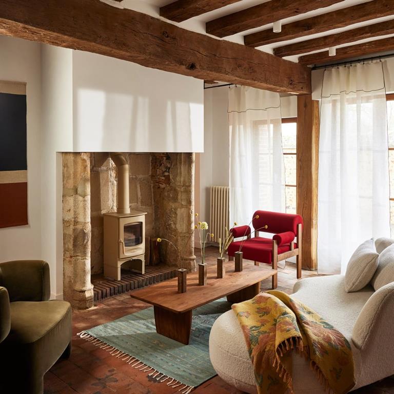 Plaid en coton jaune 140x200 cm