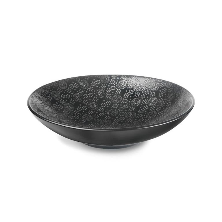 Coffret 6 assiettes salade et pâtes noires