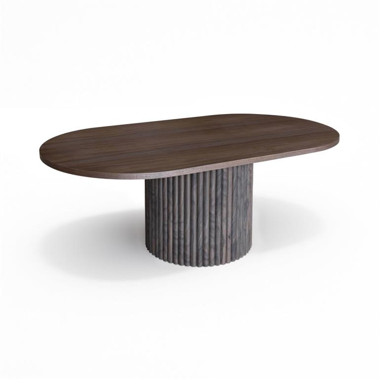 Table basse en bois foncé 110cm