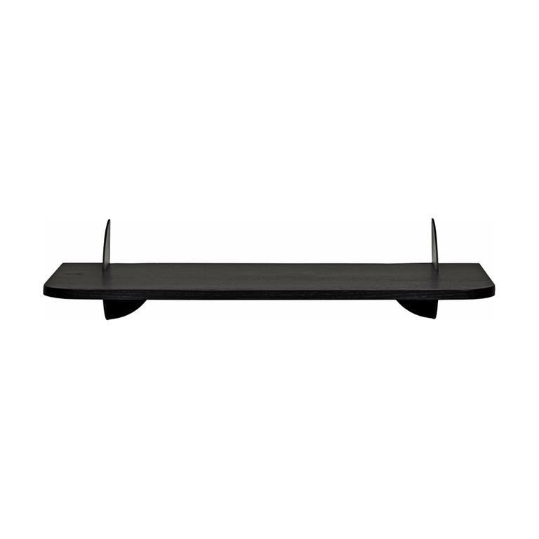 Étagère en noyer noir et supports noirs 50 cm Aedes - AYTM