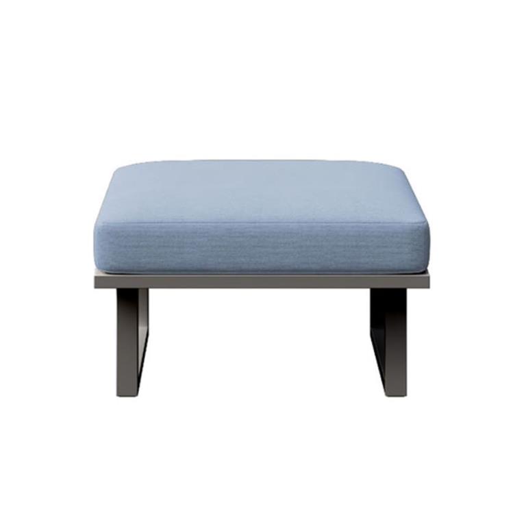 Pouf bleu clair - cadre anthracite