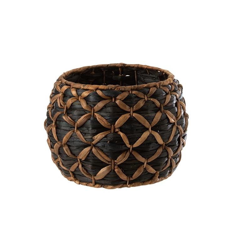Panier boule jacinthe d'eau noir/marron H22