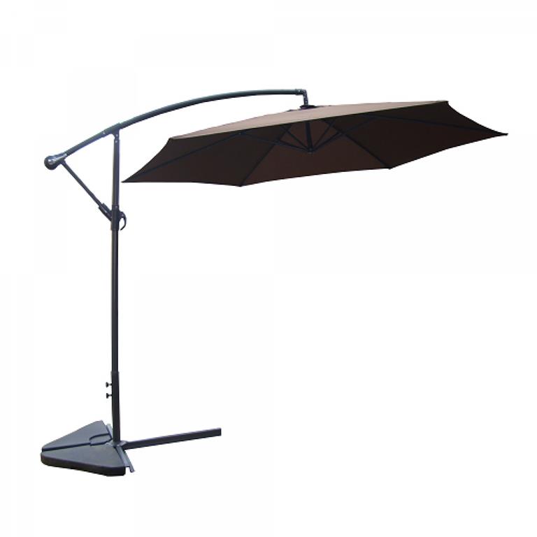 Parasol déporté octogonale chocolat D3m