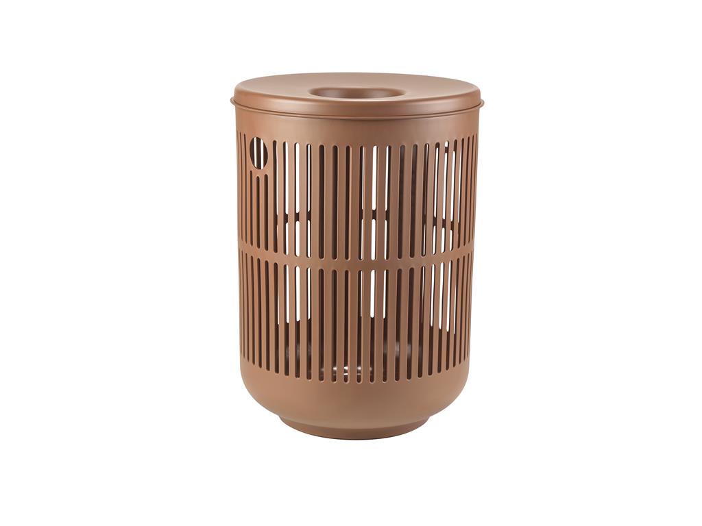 Panier à linge en polypropylène ocre brun