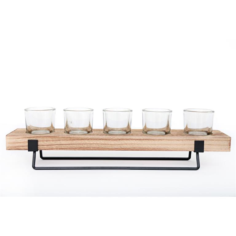 Bougeoir design bois et métal lix l
