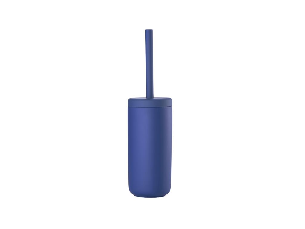 Brosse de toilette en grès bleu indigo