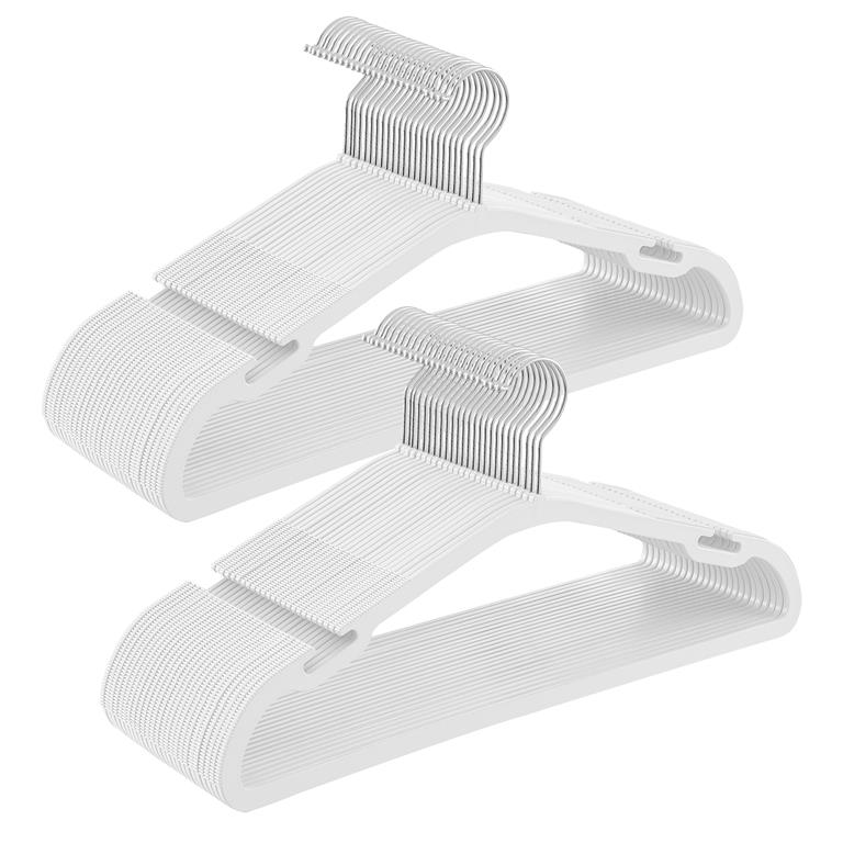 Cintres lot de 50 cintres en plastique 416 x 214 cm blanc nuage