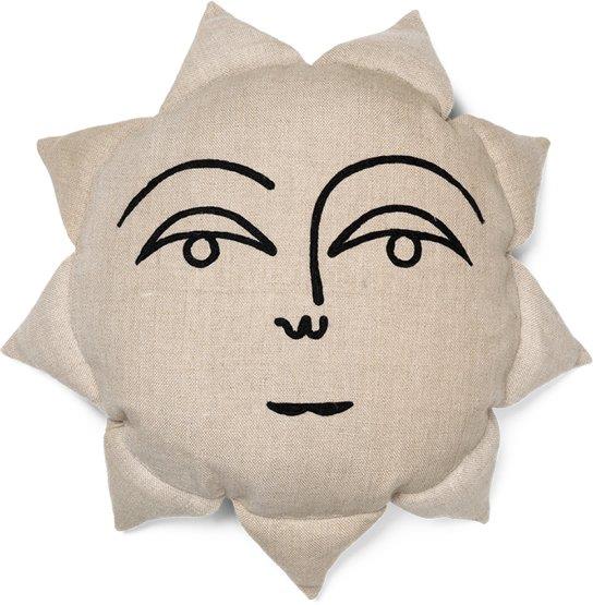 Coussin soleil en laine beige - Ferm living