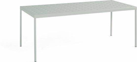 Table de jardin rectangulaire en acier verte pastel 190 x 87 cm