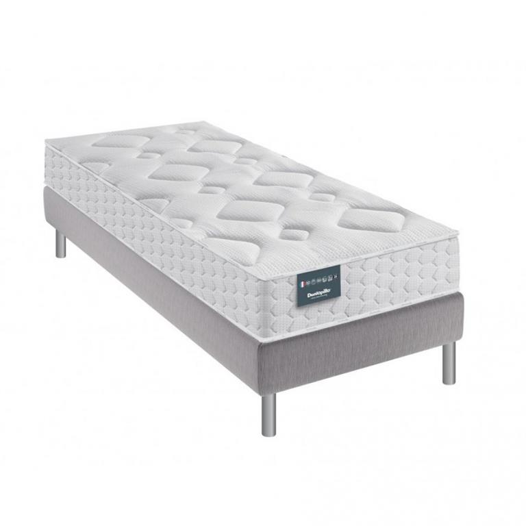 Ensemble Dunlopillo EUGEN 4 90 x 200 matelas mousse Aérial et Latex 24 cm sommier à lattes fixe