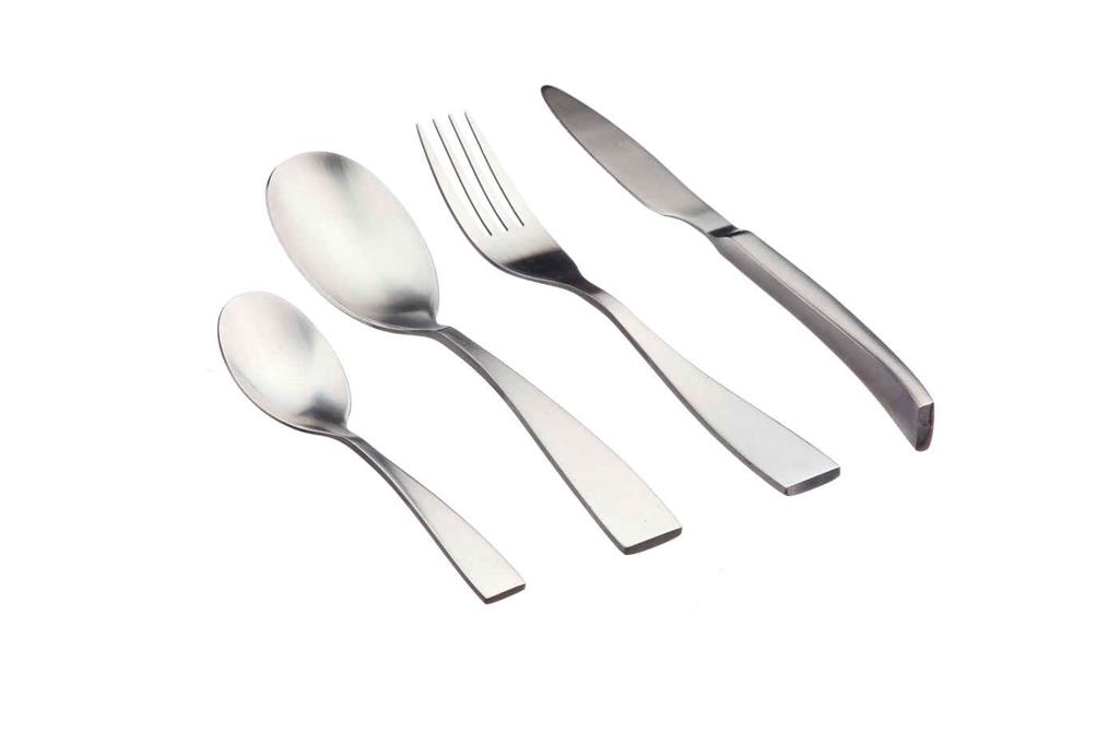 Lot de 24 ménagères en inox argent D
