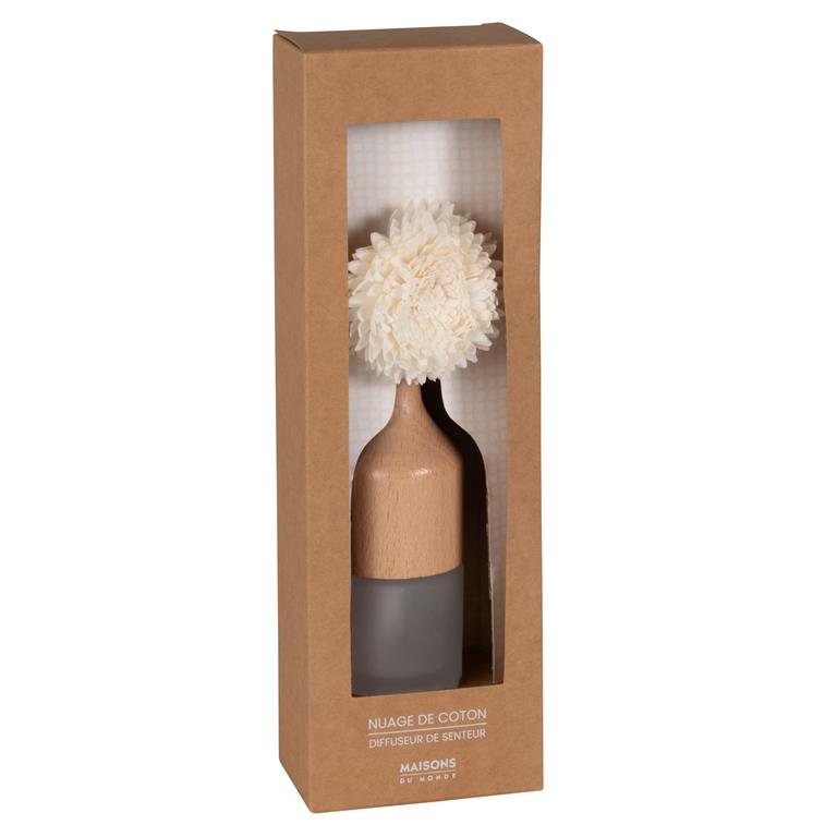 Diffuseur en verre parfum fleur de coton 30ML
