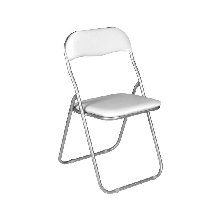 Chaise pliante en fer blanc 43x47 cm