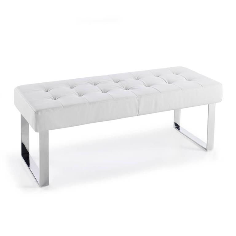 Banquette simili cuir et acier chromé
