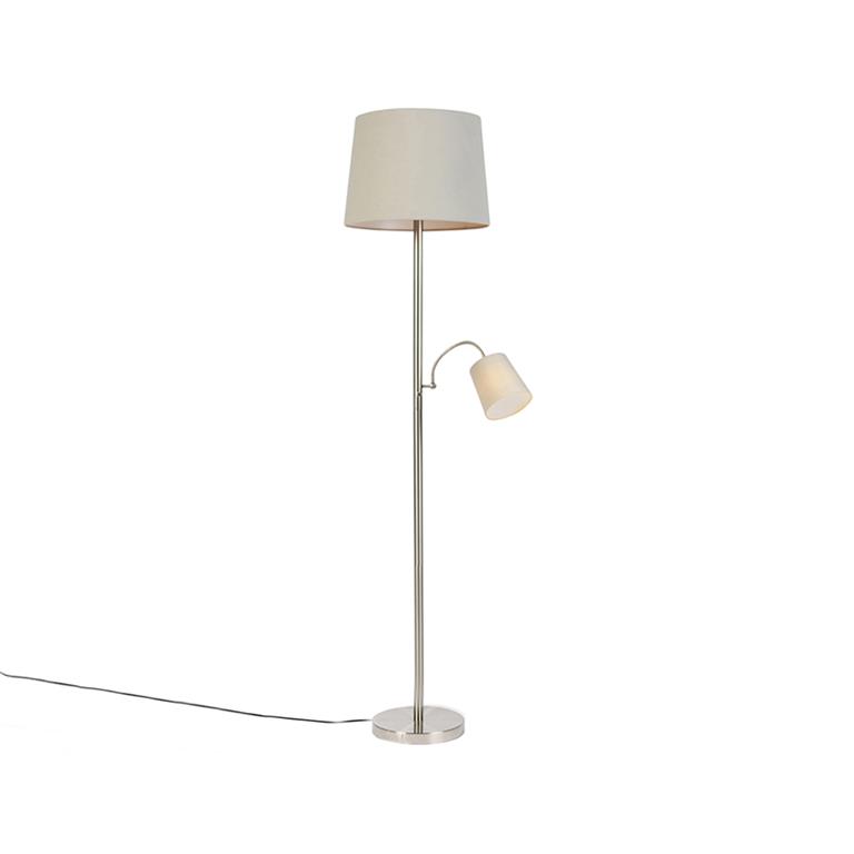 Lampadaire en acier gris