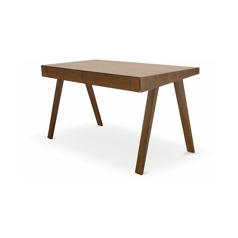 Bureau en bois foncé lituanien 140 cm 4