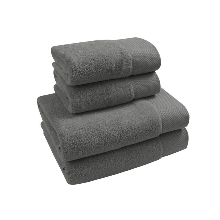 Ensemble de bain 4 pièces en coton peigné Zéro Twist Anthracite