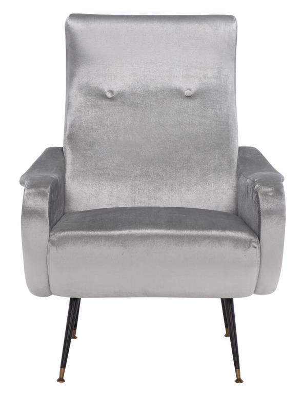Fauteuil d’accent en bois d’eucalyptus gris