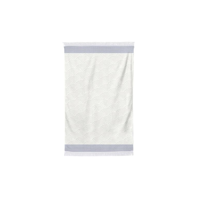 Serviette invité Ecru Marine Coton 30x50 cm