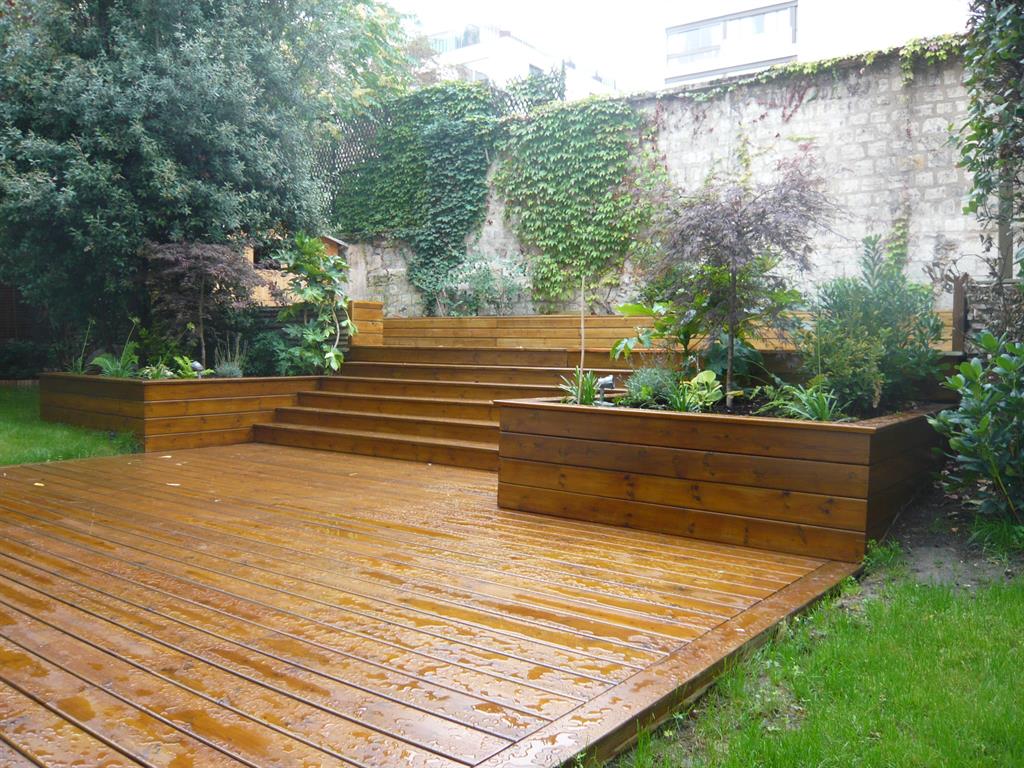 Terrasses bois deux niveaux